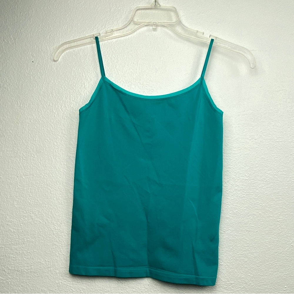 Ann Taylor Womens Size Small Tank Undershirt Cami Layering Green Nylon Spandex